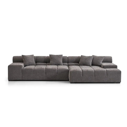 Midtown Sectional Graphite DARK Gray RIGHT