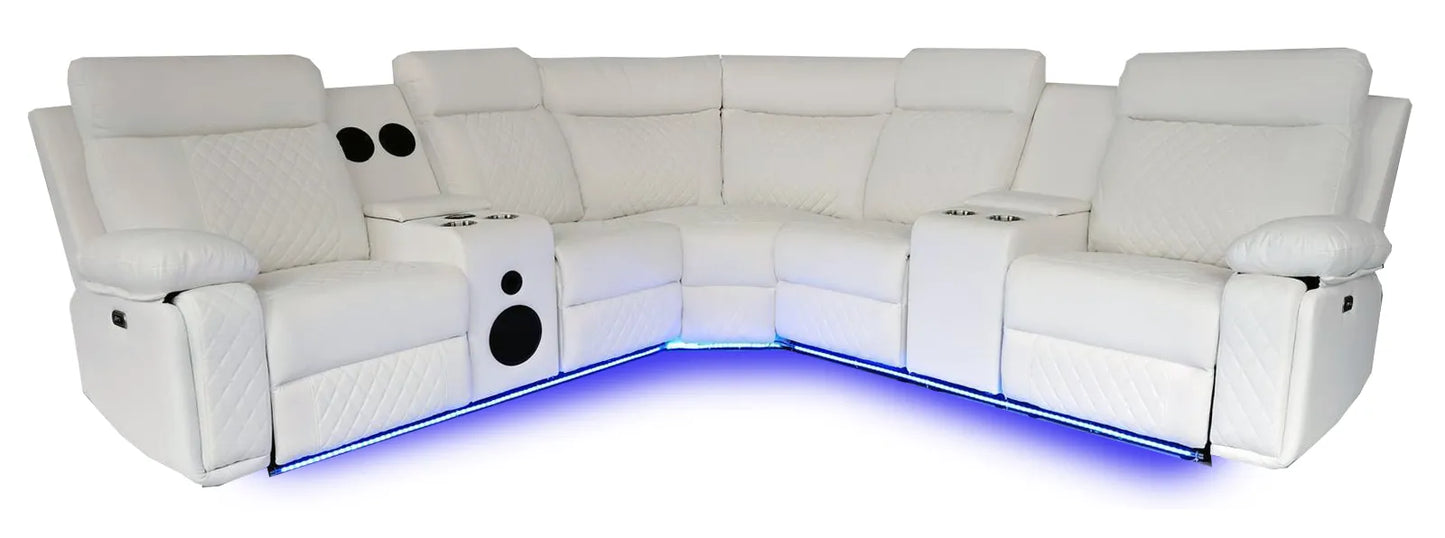 Chicago Power Sectional White