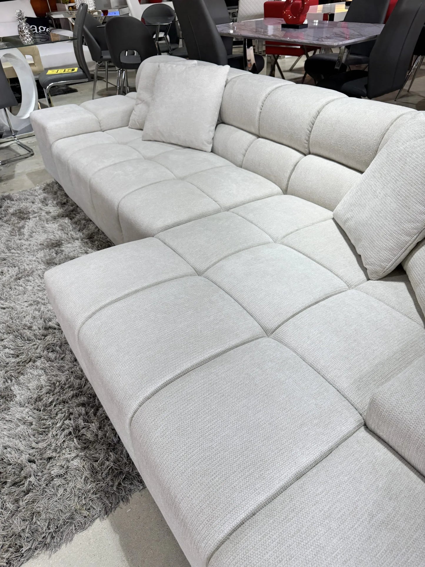 Midtown Sectional Graphite DARK Gray RIGHT