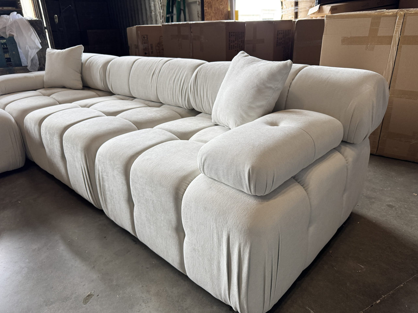 Munich Modular Sectional WHITE/BONE Fabric