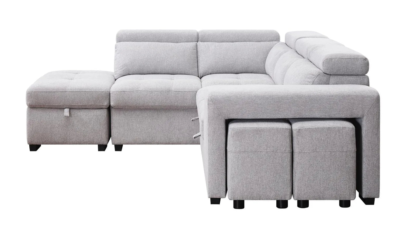 POSITANO Sectional NEW 2026 LEFT Grey Fabric