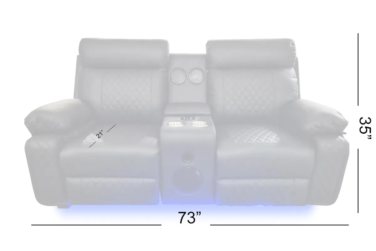 BALTIMORE POWER RECLINER LOVESEAT BLACK