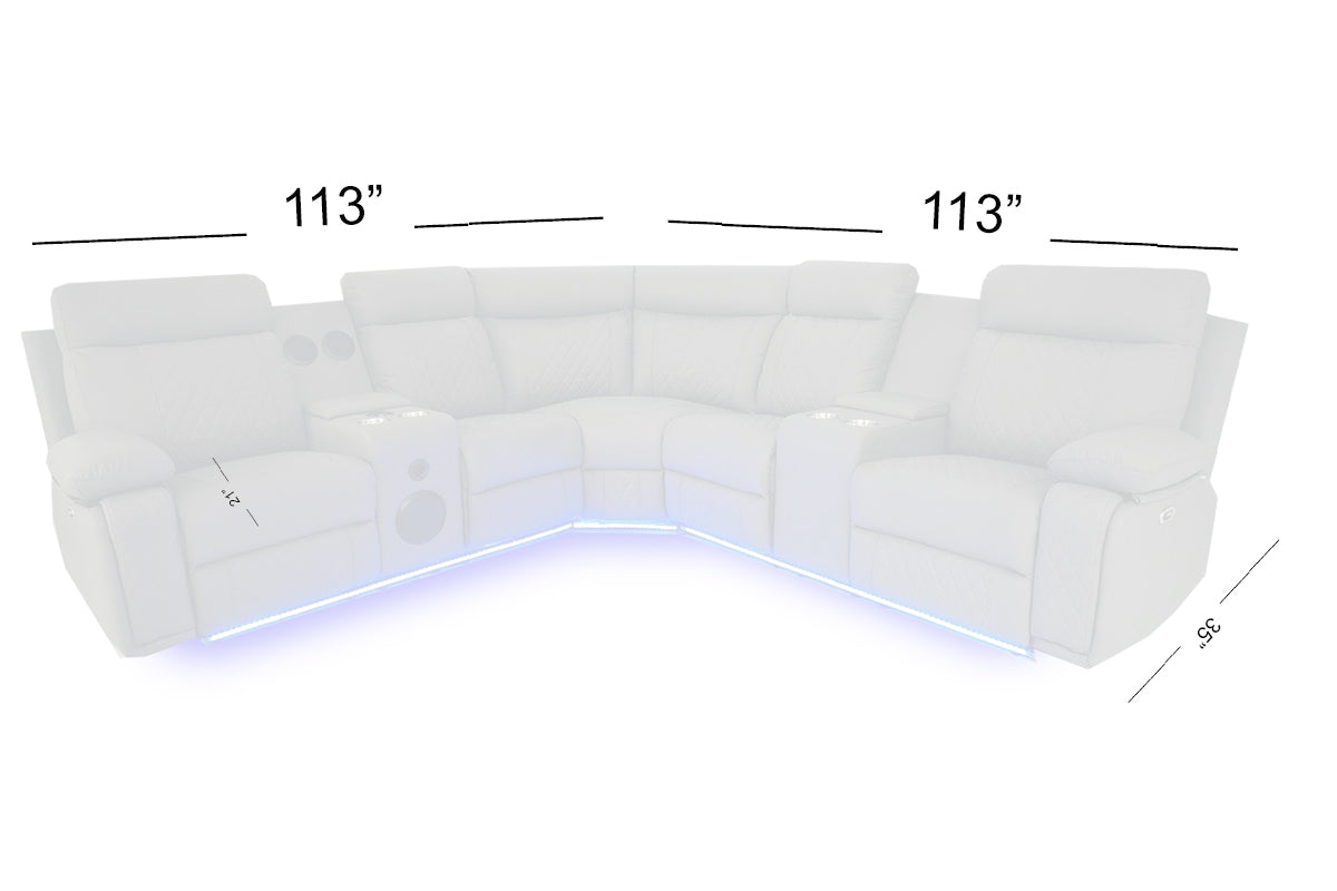 Chicago Power Sectional Black