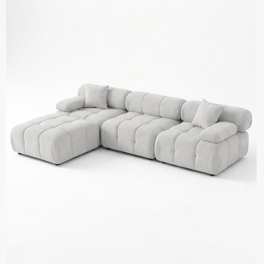 Munich Modular Sectional LIGHT GREY Fabric