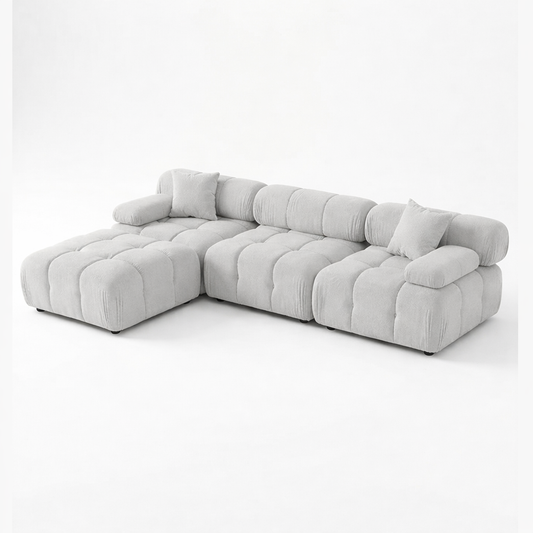 Munich Modular Sectional LIGHT GREY Fabric